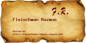 Fleischman Razmus névjegykártya